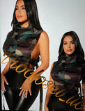 Body armor high neck top